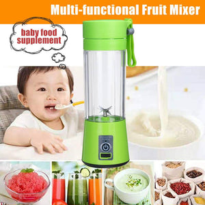 380ml 4/6 Blades Portable Electric Fruit Juicer Home USB Rechargeable Smoothie Maker Blenders Machine Sports Bottle Juicing Cup