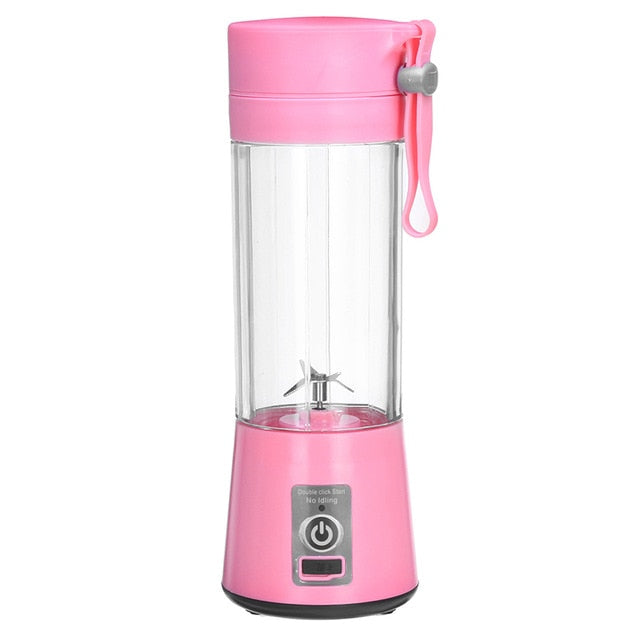 380ml 4/6 Blades Portable Electric Fruit Juicer Home USB Rechargeable Smoothie Maker Blenders Machine Sports Bottle Juicing Cup